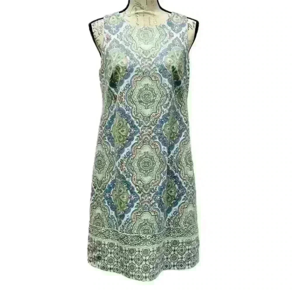Maggy London Women's Sleeveless Floral Midi Sheath Dress Size 10 - Picture 1 of 9